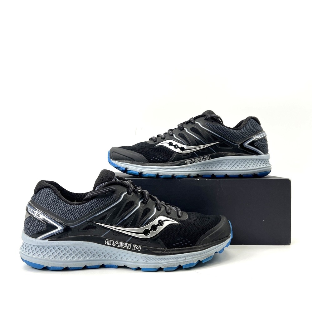 Saucony Everun Omni 16 Sneakers Men's Size 7 Running Shoes Black & Blue MINT!